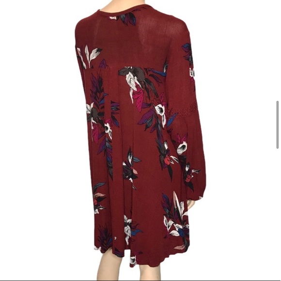 Free People Tree Swing Oversize Maroon Dress - Picture 6 of 11